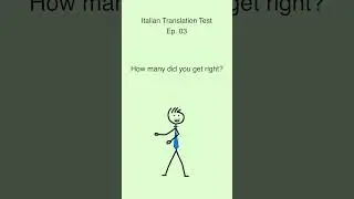 Italian Translation Test &ndash; Ep. 3 🇮🇹 | Words Edition