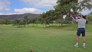 Corporate Golf Event Fun! Air Cannon Launch Challenge for Charity