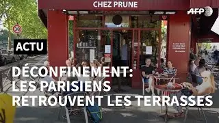 D&eacute;confinement: les Parisiens red&eacute;couvrent le caf&eacute; en terrasse | AFP