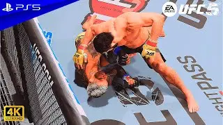 Islam Makhachev Ground & Pound Charles Oliveira | UFC 280 PS5 Gameplay | 4K Quality