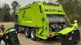 GFL Dennis Eagle Heil 5000 Rear Loader Garbage Truck Packing Saturday Trash
