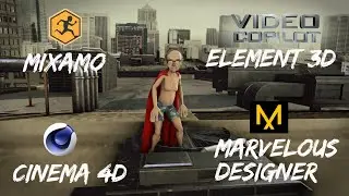 Cinema 4d to Element 3d / INCLUSIV Cloth Simulation with Marvelous Designer / Breakdown