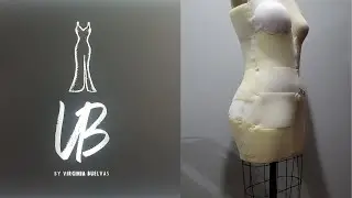 How to pad a dress form for any size / Como adaptar un maniquin a cualquier talla.
