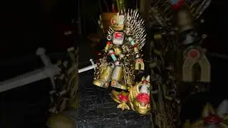 FLEXI Robot  in Game of Thrones Iron Throne w/baby Rose Dragon