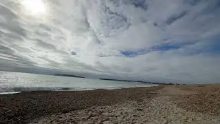 Cloudy weather on the beach 