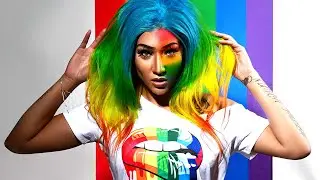 Pride makeup - month photoshoot idea LGBT makeup ideas.