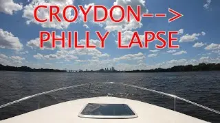 Croydon, PA to Philly via Delaware River (Time Lapse) 4K