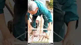 Traditional Worktool for Precise Bamboo Hole Making