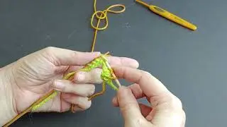 Provisional cast-on for knitting (with crochet hook) - bunnymuff tutorial