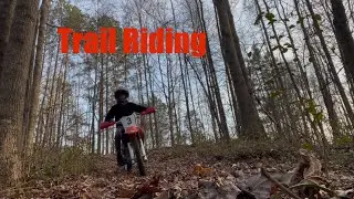 Riding my CRF125 Honda dirt bike 