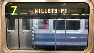 On board a Mets-Willets Point bound R188 7 train from 34 Street-Hudson Yards to Mets-Willets Point