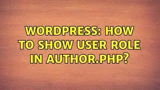 Wordpress: How to show user role in author.php?