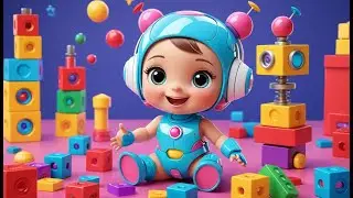 Colorful Robot Building Fun | Fun Nursery Rhyme for Kids | Baby Learning Song