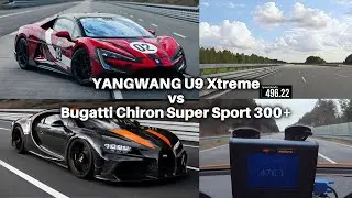 YANGWANG U9 Xtreme vs Bugatti Chiron - Top Speed Record | Onboard Comparison -fastest production car