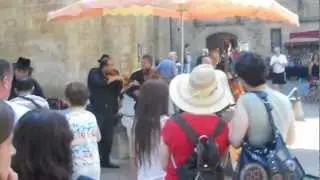 Gipsy music in medieval city, Sarlat, France