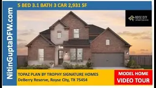 DeBerry Reserve Royse City Trophy Signature Homes Topaz Plan |  New Home Tours | Model Home Tour