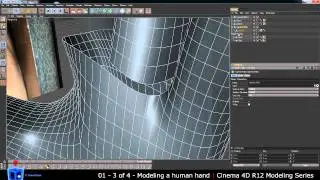 Cinema 4D Modeling Series - 01 - 3 of 4 - Modeling a human hand