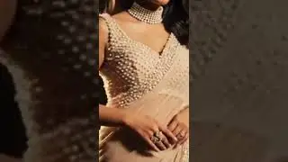 Stunning Pearl Saree Look for the Night 🤍 #sareefashion