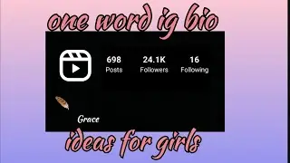 one word Instagram bio ideas for girls♡ | #instagram #bioideas #forgirl #aestheticbio