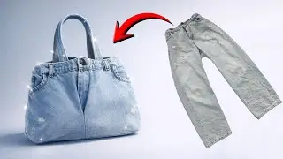 Jeans recycle bag tutorial | Handbag from old jeans