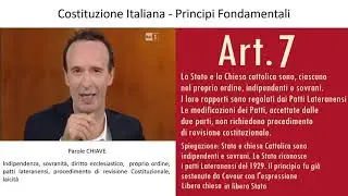 Art.  07 Principi fondamentali (Laicit&agrave; dello Stato 