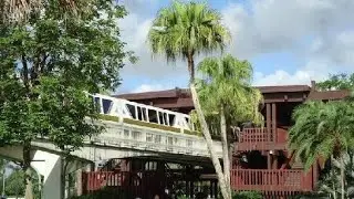 A trip on the Walt Disney World monorail from the Transportation Center to the Polynesian