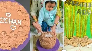 Bete K Birthday Pe Banaya Ye Two Layer Chocolate Cake Very Yummy And Delicious 😋