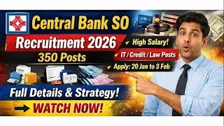 Bank Job || CBI SO VACANCY || Latest Update 2026 ||