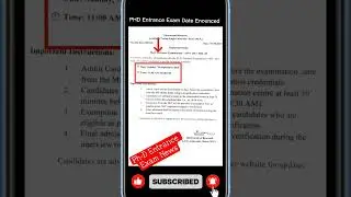 Phd Entrance Exam Date | APS University entrance exam date Enounced #apsu