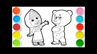 MASHA with spicy food Drawing, Painting & Coloring For Kids and Toddlers_ Child Art