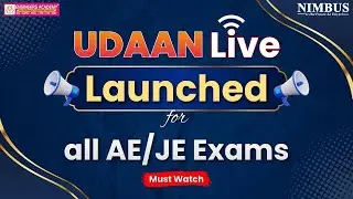 Big Update for AE/JE Aspirants 🚨 UDAAN Live Batch Launched 🚀 | Don&rsquo;t Miss This Full Details Inside