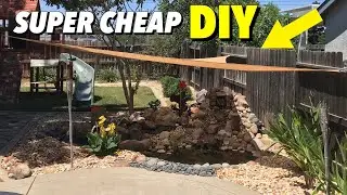 CHEAP DIY SHADE COVER FOR BACKYARD KOI POND, CRAZY!