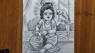 very easy line art bal krishna,krishna thakur drawing,how to draw bal gopal,how to draw lord krishna