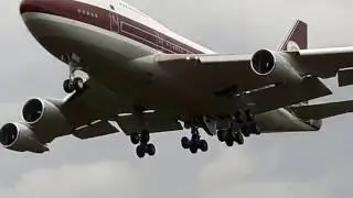 747-SP VP-BAT Landing at Bournemouth