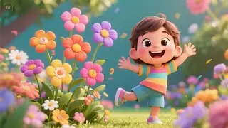 Seven Little Flowers Blooming Bright + More | Colorful Nature Rhyme for Kids