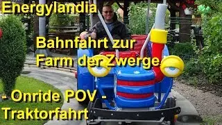 Energylandia - Bahnfahrt zur Farm der Zwerge - Onride POV - Kolejka Farma Krasnali - Traktorfahrt