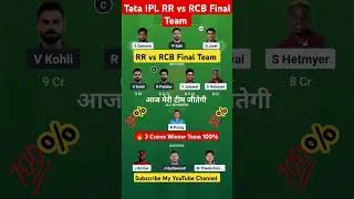RR vs RCB Pitch Report Today Match | RR vs RCB Dream11 Final Team #cricket #dream11finalteam #ipl