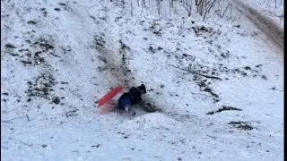 SLEDDING  FAIL!!!😆😆😆