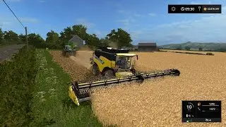Farming simulator 17 - Harvesting all fields on Coldborough Park Farm.