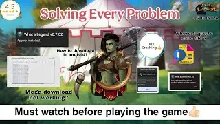 Save file problem of what a legend 0.7 GOMIRA | fix crashing | how to download in Android