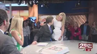 Fiancee Laura Neal surprises Justin Wilfon on his last day at 2NEWS