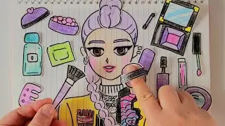 🎀paperdiy🎀 K-pop Demon Hunters Rumi makeup 💄💜 케이팝 데몬 헌터스 루미 메이크업