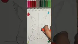 Drawing Pikachu in 4 different types Fire, Water, Electric and Grass #drawing #pokemon