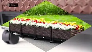 VIVOHOME Elevated Plastic Raised Garden Bed Planter Kit for Flower Vegetable Grow Brown