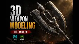 🔥 Low Poly Sword Texturing in Substance Painter | Modeled in Maya ⚔️ | Full Step-by-Step Tutorial