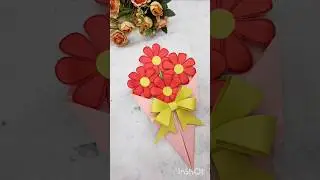 #Easy paper flowers bouquet #papercraft #paperflower #shorts #craftforkids