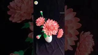 Unreal Corn Husk Dahlia Flowers 🌸✨ Beautiful Handmade Flower Vase #shorts #diy #diycraft #dryleafart