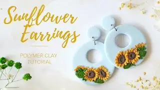 Sunflower Earrings | Polymer Clay Embroidery Tutorial