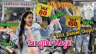 Denim Collection in Sarojini Nagar | Best Denim Shops | Denim Jackets/Shorts/Skirts/Jeans 💯