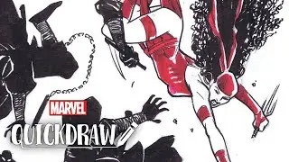 Artist Cory Smith draws Elektra &ndash; Marvel Quickdraw